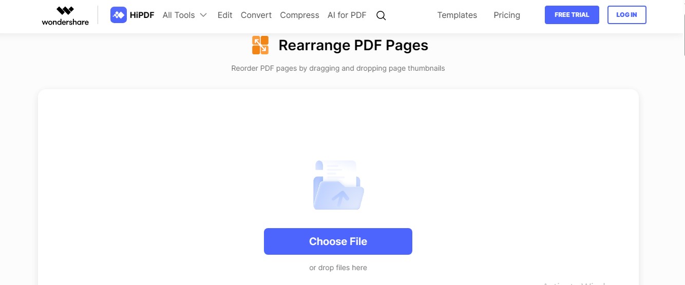 choose pdf file for rearrangement