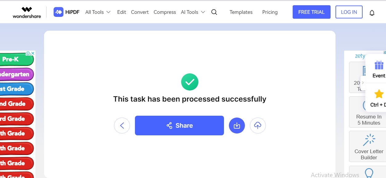 successful pdf rearrangement via hipdf